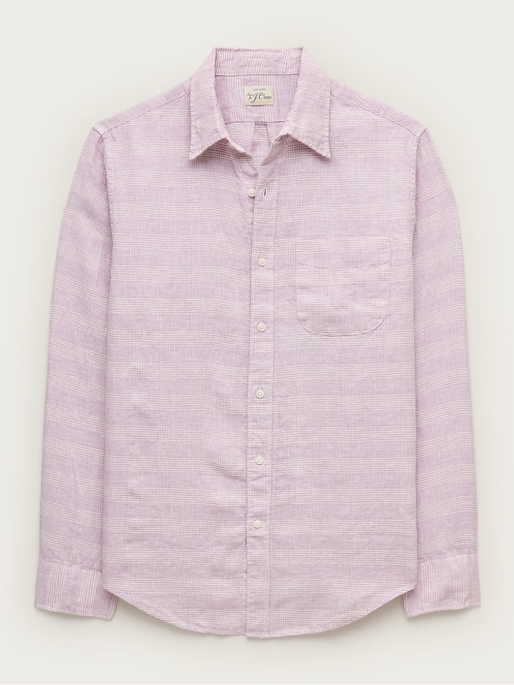 J. CREW Linen point-collar shirt in Glen Plaid Size M NWT $178 CT991 - Picture 6 of 10